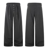 DAXUEN High-waisted wide-leg trousers in dark grey