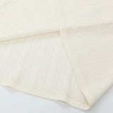 DAXUEN Textured short-sleeve Henley shirt in cream and light grey
