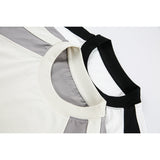 DAXUEN Color-blocked short-sleeved athletic t-shirt
