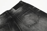 DAXUEN Wide-leg denim jeans with gradient wash and button fly