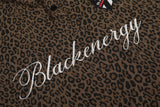 DAXUEN Leopard print short-sleeved polo shirt