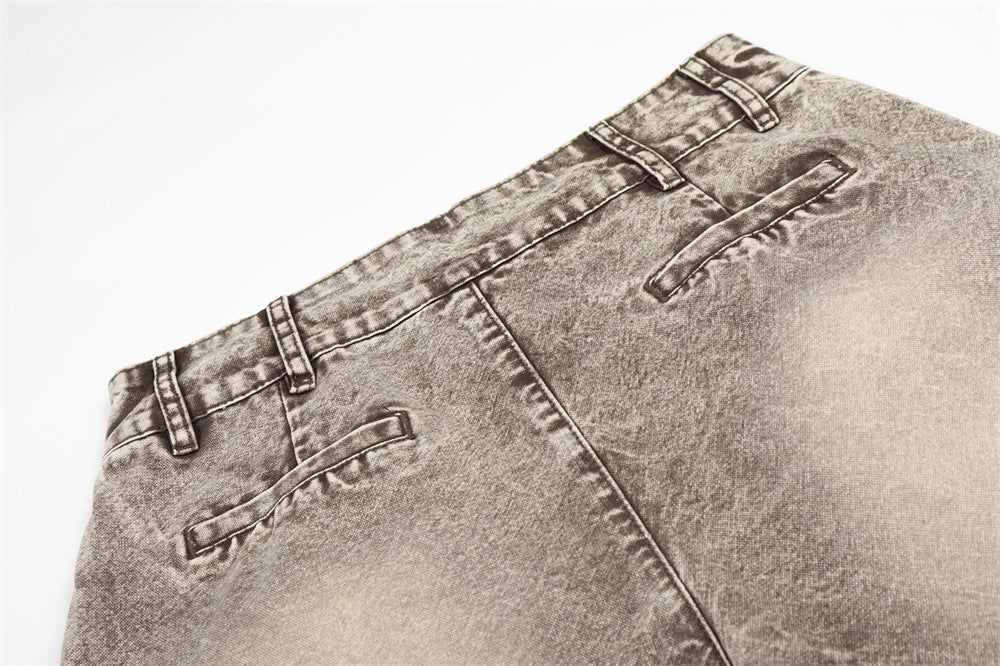 DAXUEN Wide-leg denim jeans with acid wash effect