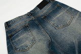 DAXUEN Distressed blue denim wide-leg jeans