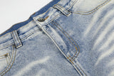 DAXUEN Distressed wide-leg jeans with camouflage pattern