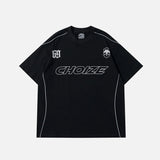 DAXUEN black oversized sporty 69 graphic tee