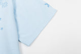 DAXUEN Men's snowflake embroidered short-sleeved t-shirt
