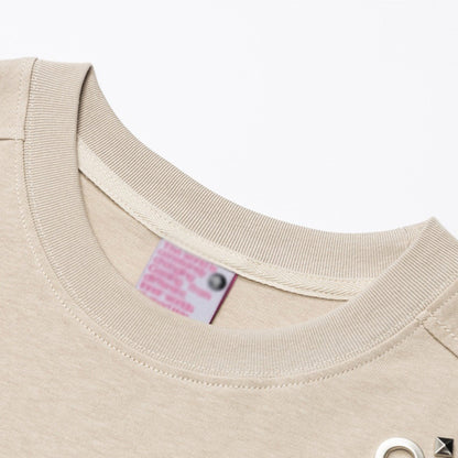 DAXUEN Short-sleeved crew-neck t-shirt with metal embellishments
