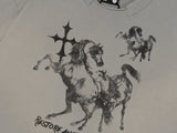 DAXUEN Oversized short-sleeve T-shirt with horse graphic