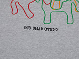 DAXUEN Short-sleeved embroidered t-shirt with horse graphic