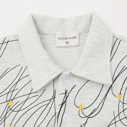 DAXUEN Short-sleeved polo shirt with star embroidery