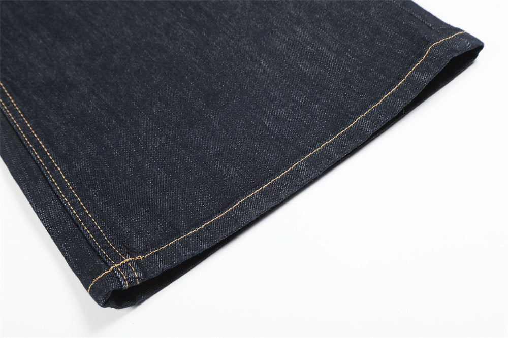 DAXUEN Wide-leg denim jeans with unique patches