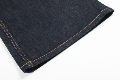 DAXUEN Wide-leg denim jeans with unique patches
