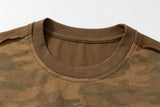 DAXUEN Loose-fit short-sleeved camouflage T-shirt