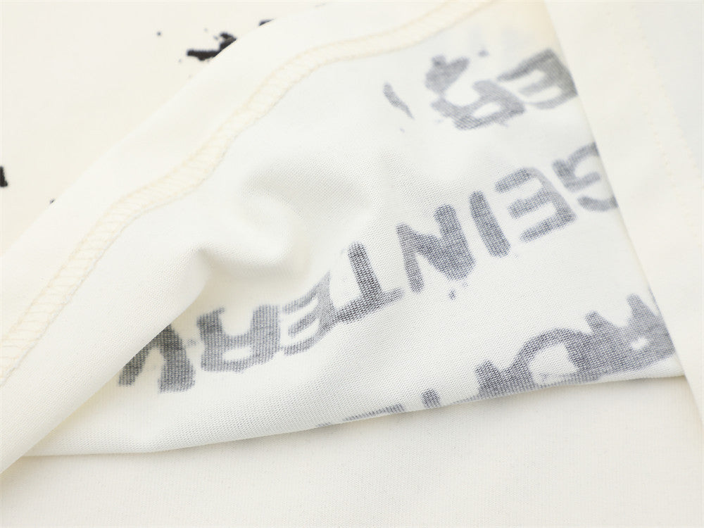 DAXUEN Abstract text graphic short-sleeved T-shirt