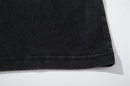 DAXUEN Washed black graphic t-shirt with band print