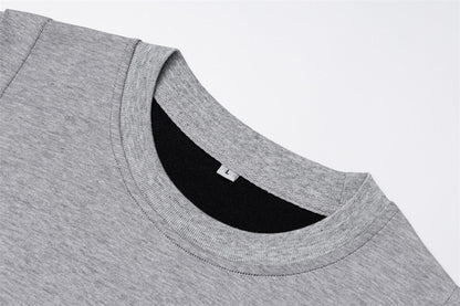 DAXUEN Heather grey short-sleeve T-shirt with unique paneling