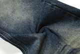 DAXUEN Wide-leg high-waisted jeans in medium blue denim