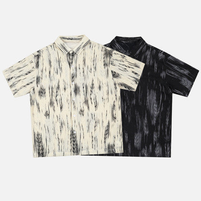 Abstract Gradient Short-Sleeved Shirt