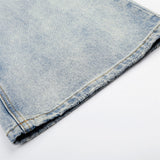 DAXUEN Distressed wide-leg jeans with camouflage pattern