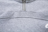 DAXUEN Short-sleeved stand-up collar t-shirt in black and grey marl