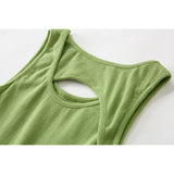DAXUEN Set of three ribbed tank tops in solid colors