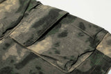 DAXUEN Wide-leg camouflage cargo shorts with multiple pockets