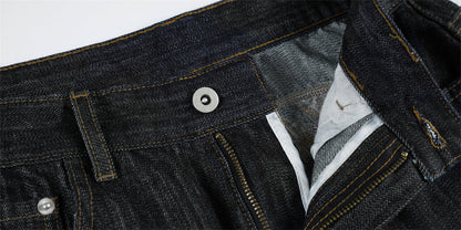 DAXUEN Wide-leg loose-fit indigo denim jeans