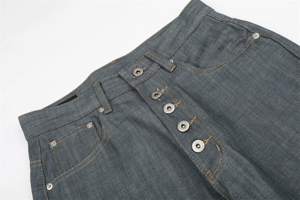 DAXUEN Wide-leg high-waisted denim trousers