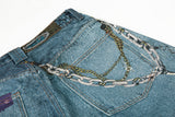 DAXUEN Wide-leg baggy jeans with alien graphic