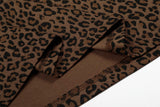 DAXUEN Leopard print short-sleeved polo shirt