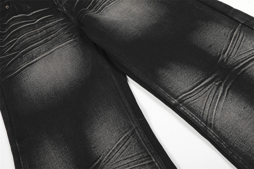 DAXUEN Faded wide-leg jeans in washed denim finishes