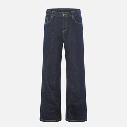 DAXUEN Wide-leg denim jeans with unique patches