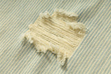 DAXUEN Faded greenish-blue wide-leg denim shorts with embroidery