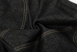 DAXUEN Wide-leg denim shorts with embroidery and contrasting stitching