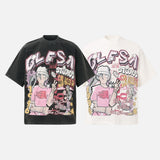 Grunge Cartoon Graphic T-Shirt