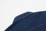 DAXUEN Oversized denim button-up shirt with reflective designs