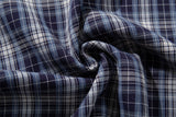 DAXUEN Short-sleeved plaid button-up shirt