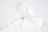 DAXUEN Crinkled long-sleeved button-up shirt