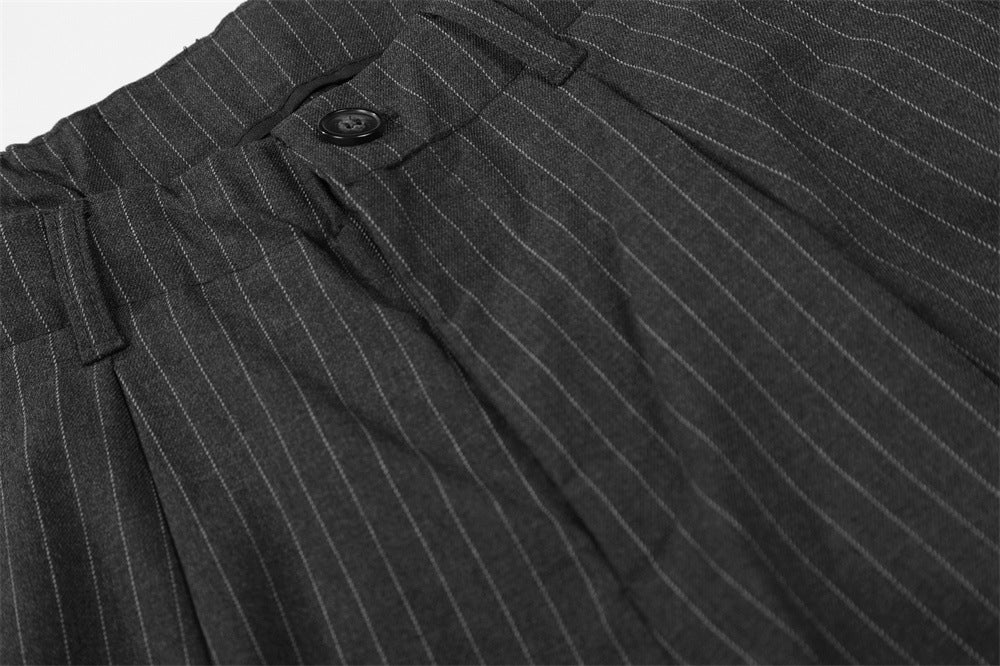 DAXUEN High-waisted wide-leg pinstriped trousers