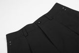 DAXUEN Black wide-leg culotte shorts
