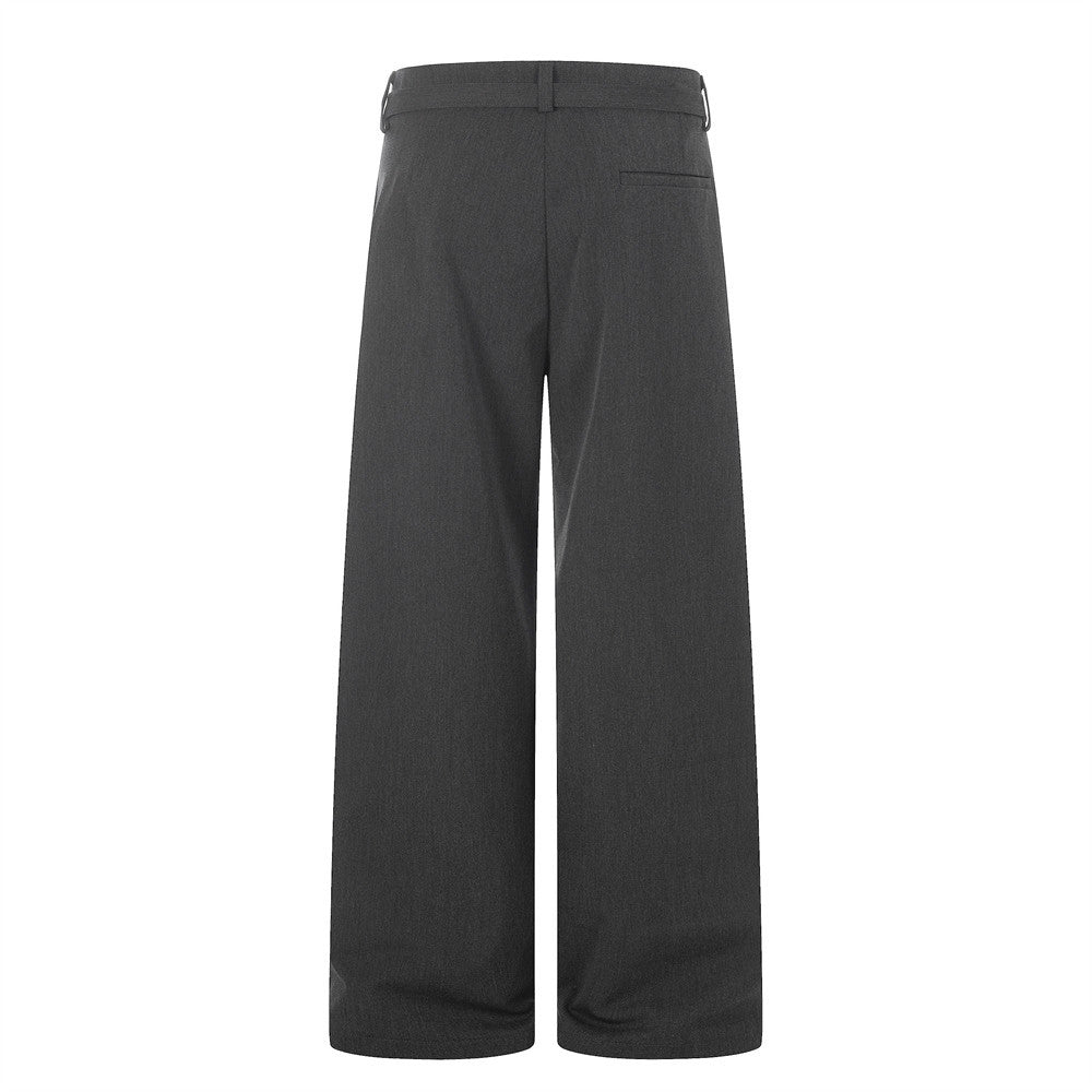 DAXUEN High-waisted wide-leg trousers in dark grey