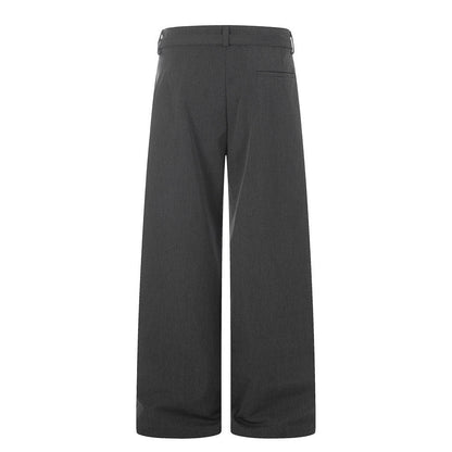 DAXUEN High-waisted wide-leg trousers in dark grey