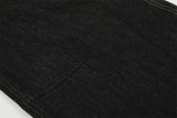 DAXUEN Wide-leg high-waisted denim pants with contrast stitching