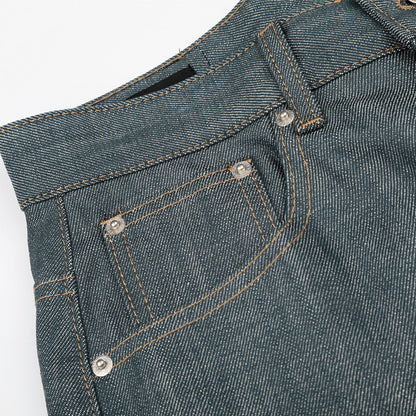DAXUEN Wide-leg high-waisted denim trousers