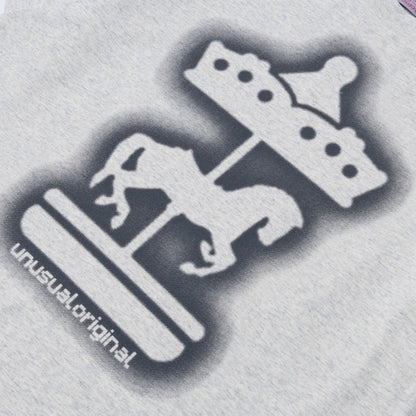 DAXUEN Short-sleeved crew neck T-shirt with carousel horse graphic