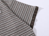 DAXUEN Oversized striped polo shirt with plaid cuffs and patch