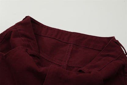 DAXUEN Graphic wide-leg cropped pants with multiple prints