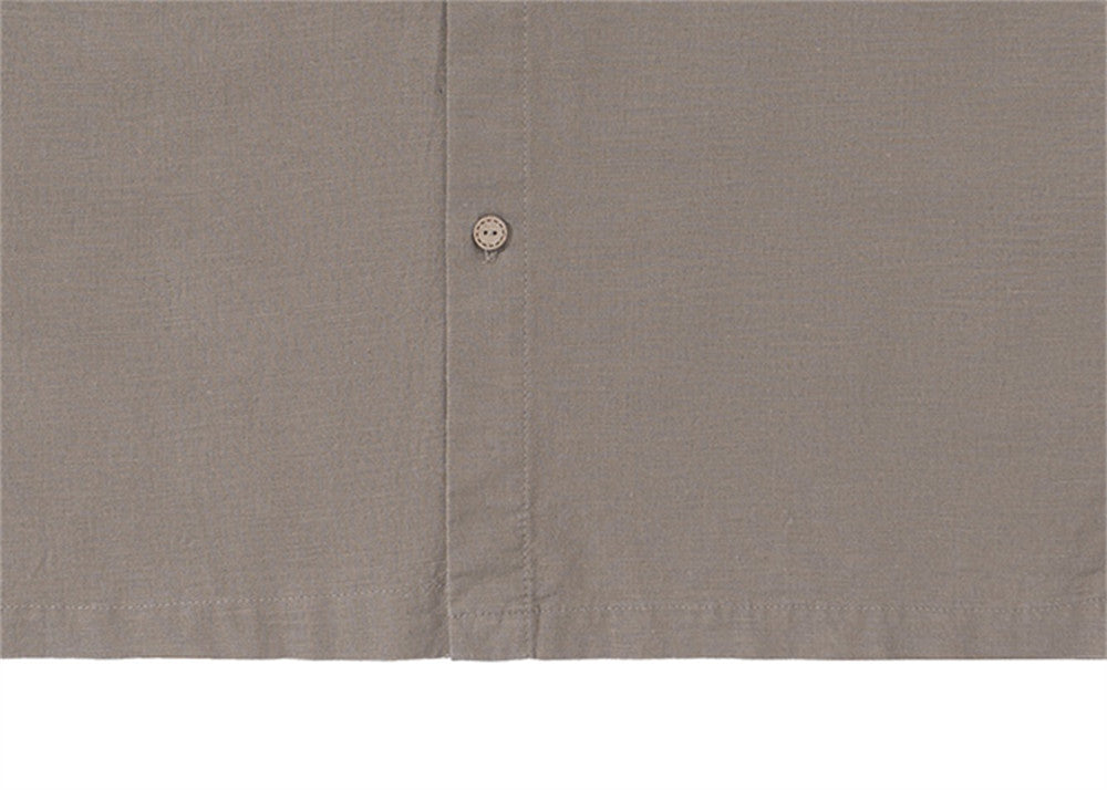 DAXUEN Short-sleeve button-up shirt with textured fabric
