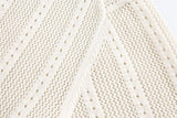 DAXUEN Short-sleeved knitted polo shirt with vertical stripes