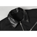 DAXUEN Men's relaxed-fit black bomber jacket